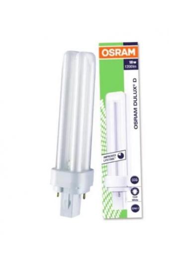 Lampada Fluor PL Dulux D 18W 4000k 2 Pinos Osram