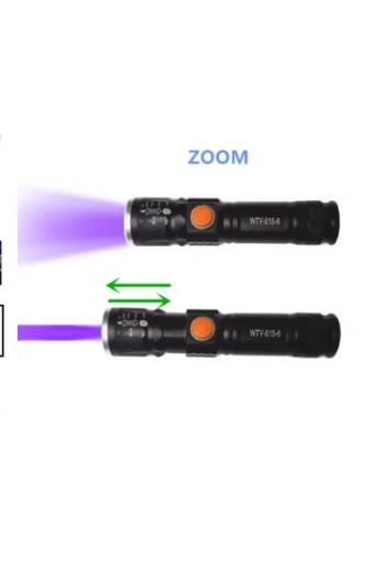 Lanterna led Luz Negra Escorpião USB Militar
