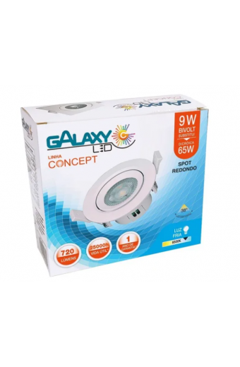 Spot Led 9w 6500K Redonda Galaxy