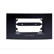 Placa P/ Moveis (1Tecla - Preto Black Piano ) #6 Inova Pro Alumbra Espelho C/ 1 Furo Movel