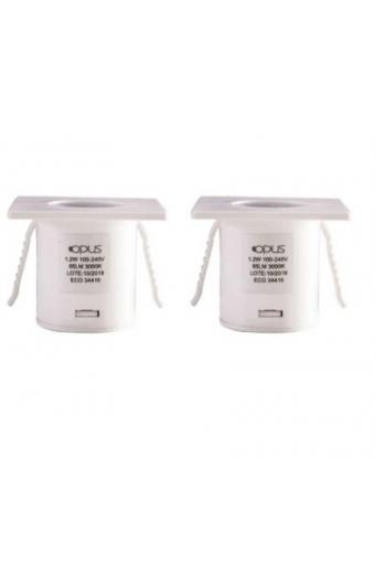 Mini Spot Para Moveis Quadrado Branco 1w 3000k Bivolt  