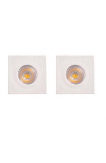 Mini Spot Para Moveis Quadrado Branco 1w 3000k Bivolt  