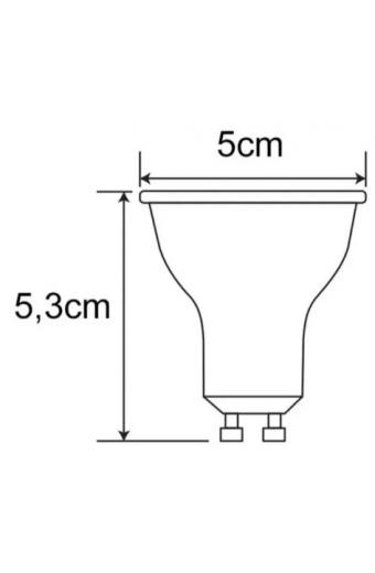 Lampada Led GU10 6,5W 2700K Galaxy 525 Lumens Multitensão Galaxy 