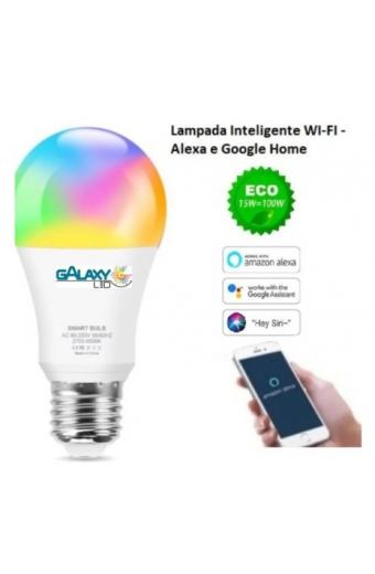 Lampada Led Bulbo Smart Inteligente Wi-Fi 9w GALAXY 