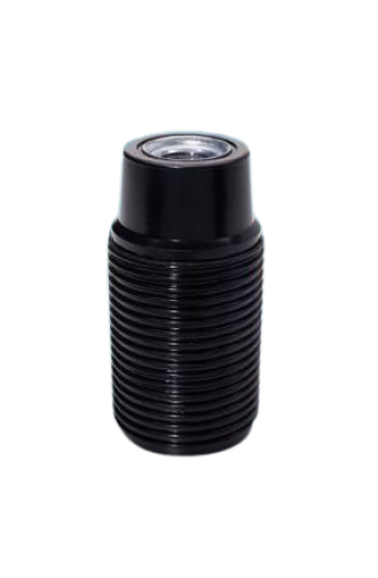 Soquete E14 Preto Com Rosca Externa Baquelite Lucchi